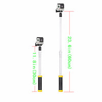 HKM-566611 Telescopic Transparent Selfie Stick for GoPro with Diving Buoyancy Rod