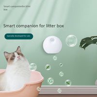 HKM-5667389 Smart Cat Air Purifier - Fragrance-Free Deodorizer for Pet Litter Boxes, Battery Operated, Quiet Design