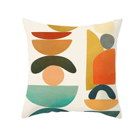HKM-566739 Geometric Pattern Peach Skin Pillowcase – Nordic Style 45x45cm