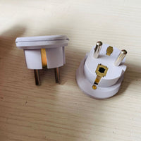HKM-566739 High Current German Standard Conversion Plug - 16A Pure Copper Adapter for Korean, French, and European Sockets