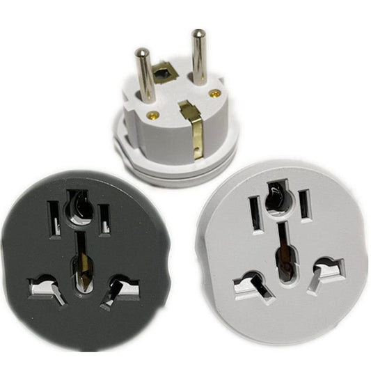 HKM-566739 High Current German Standard Conversion Plug - 16A Pure Copper Adapter for Korean, French, and European Sockets