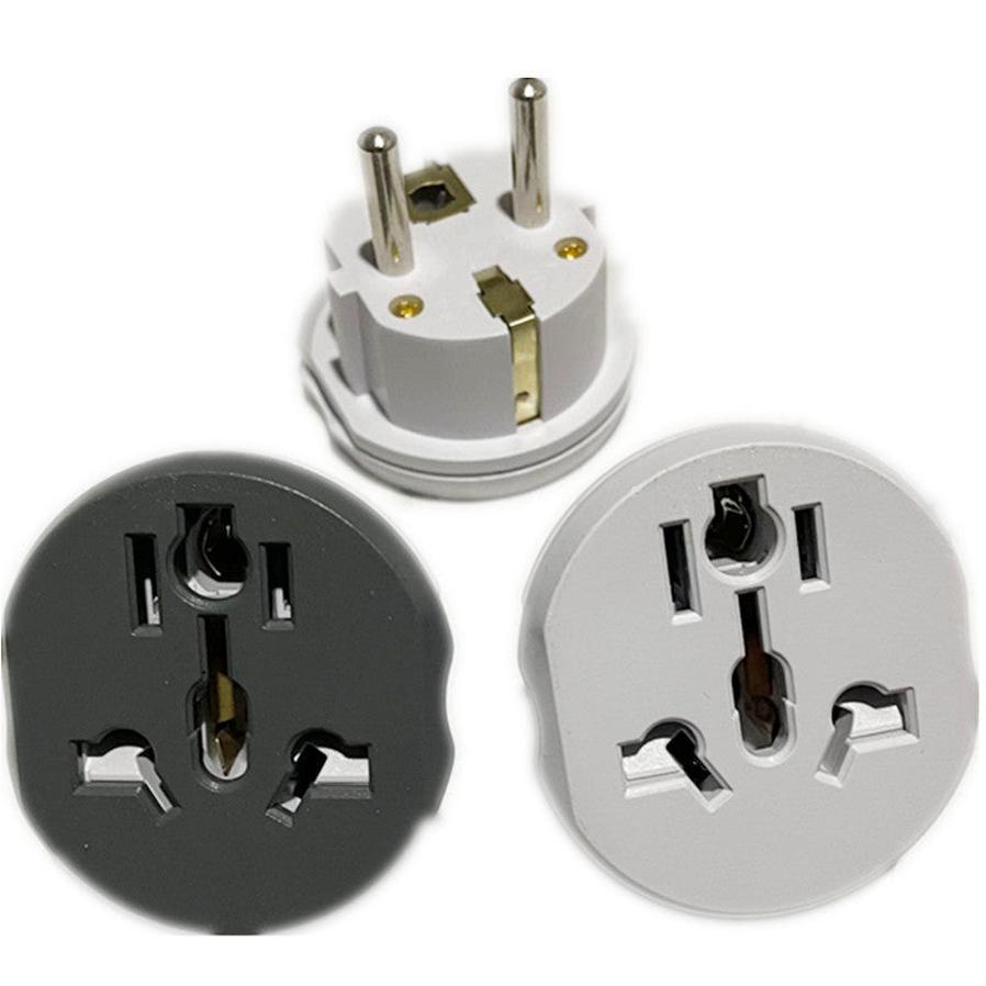 HKM-566739 High Current German Standard Conversion Plug - 16A Pure Copper Adapter for Korean, French, and European Sockets