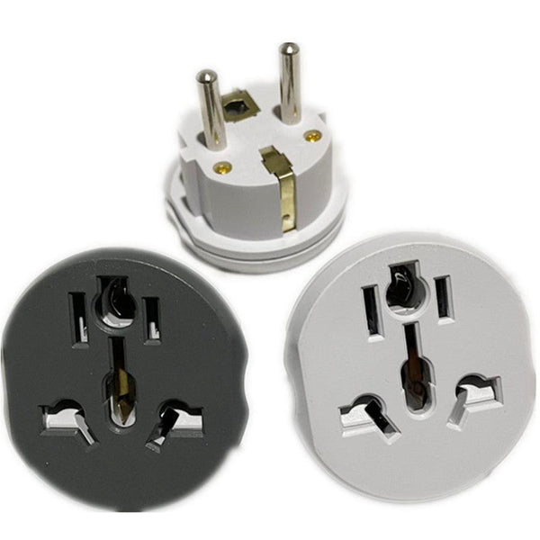 HKM-566739 High Current German Standard Conversion Plug - 16A Pure Copper Adapter for Korean, French, and European Sockets