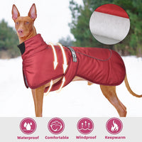 HKM-5668285 Thickened Dog Cloak Style Warming Vest with Reflective Safety Features