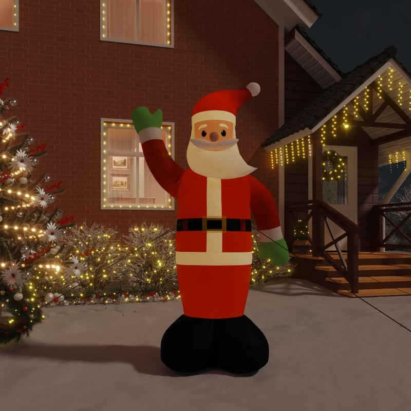 HKM-566867 Inflatable Santa Claus Decoration with LED Lights - 370 cm, Durable Oxford Fabric