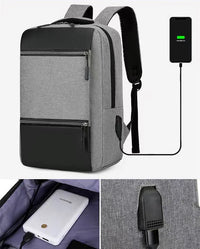 HKM-567123 High Capacity Waterproof Laptop Backpack with USB Charging Port