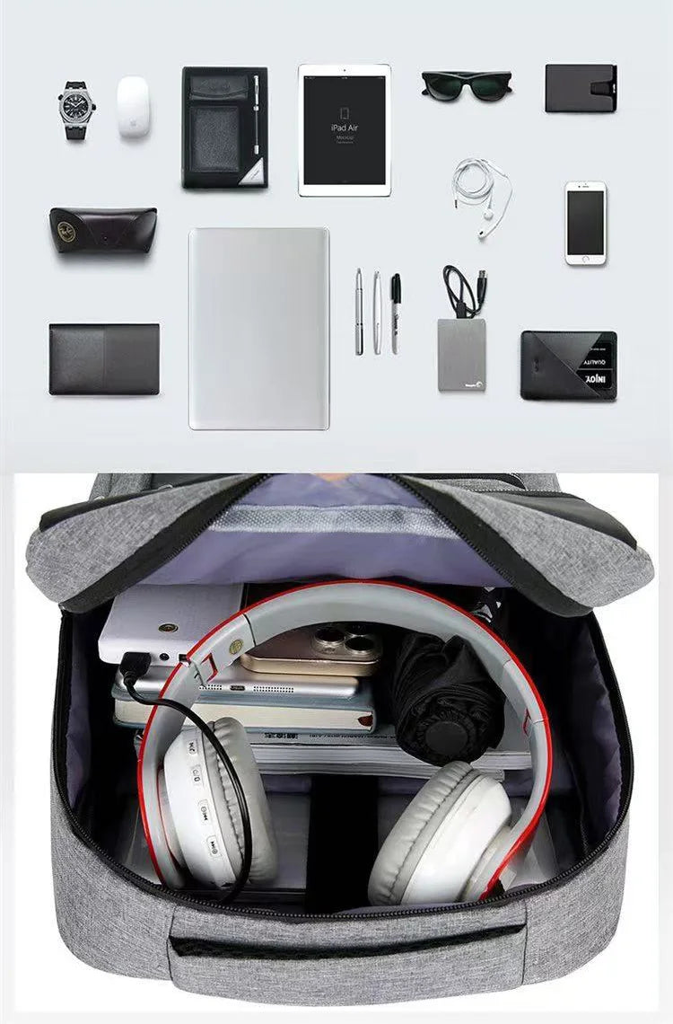 HKM-567123 High Capacity Waterproof Laptop Backpack with USB Charging Port