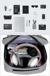 HKM-567123 High Capacity Waterproof Laptop Backpack with USB Charging Port
