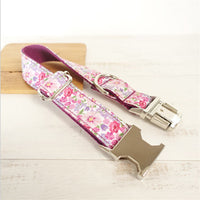 HKM-5671869 Pink Fairy Dog Leash and Collar Set - Durable Polyester Traction Strap for Everyday Use