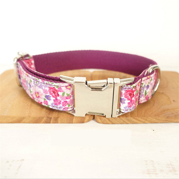 HKM-5671869 Pink Fairy Dog Leash and Collar Set - Durable Polyester Traction Strap for Everyday Use