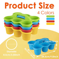 HKM-567187 6-Cup Stackable Craft Storage Tray - Durable Colourful Design for Organising Art Supplies