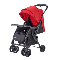 HKM-567251 Foldable Baby Buggy with Iron Frame and 3-Point Safety Harness for Travel Convenience