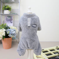 HKM-5674045 Cozy Coral Fleece Fluffy Coat for Small Dogs - Available in Brown, Pink, Gray