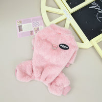 HKM-5674045 Cozy Coral Fleece Fluffy Coat for Small Dogs - Available in Brown, Pink, Gray