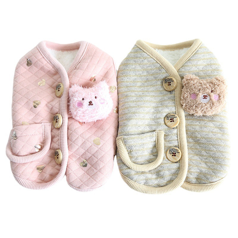 HKM-5674429 Stylish Bronzing Print Vest for Cats and Dogs - Fashionable Cloth Design