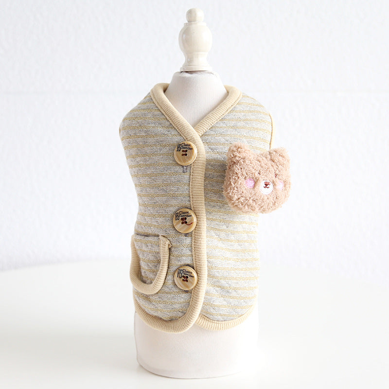 HKM-5674429 Stylish Bronzing Print Vest for Cats and Dogs - Fashionable Cloth Design