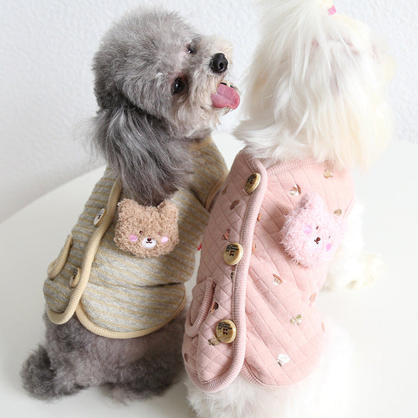 HKM-5674429 Stylish Bronzing Print Vest for Cats and Dogs - Fashionable Cloth Design