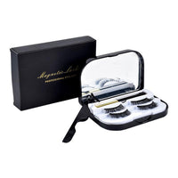 HKM-567443 Magnetic Eyeliner and Eyelashes Gift Set - 2 Pairs of Man-Made Fiber Lashes
