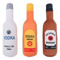 HKM-5674685 Crystal Soft Lined Nylon Pet Toy in White Vodka, Orange Agave, and Coffee Whisky