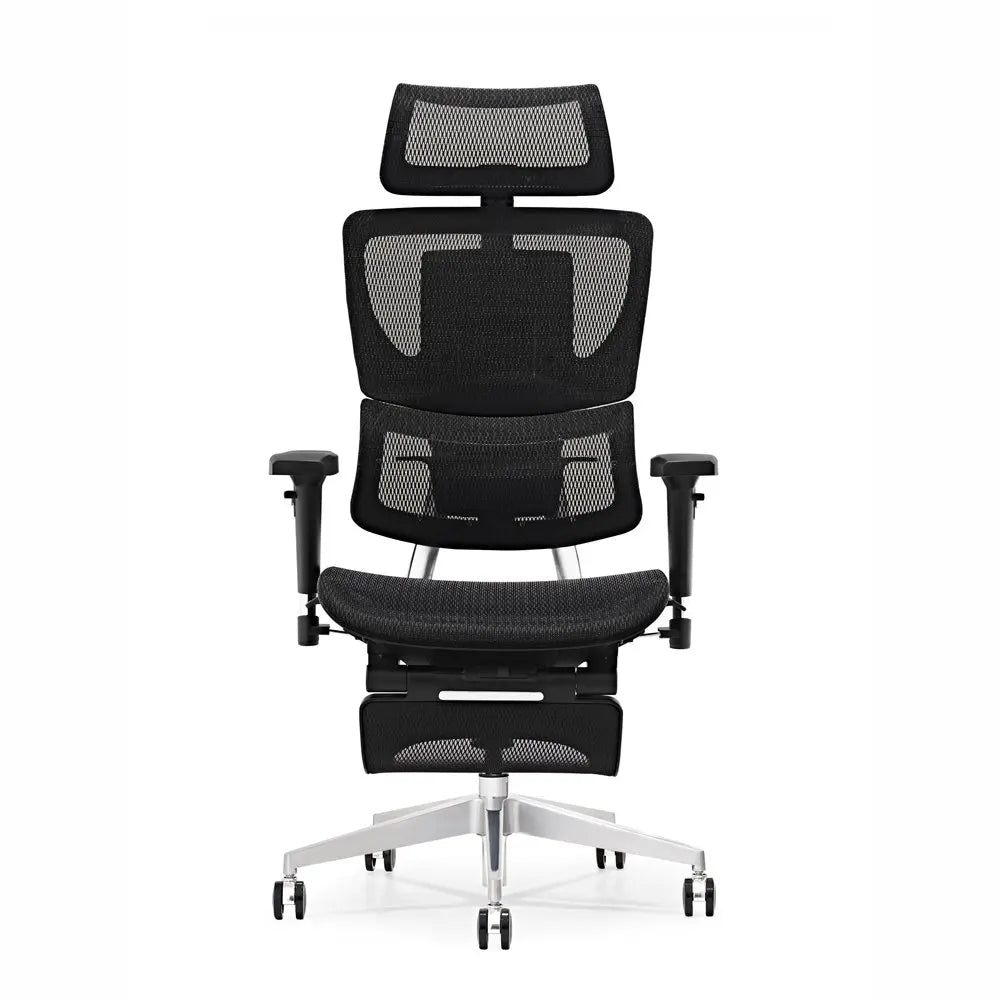 HKM-567507 Ergonomic Adjustable Mesh Office Chair with Footrest for Comfort and Support