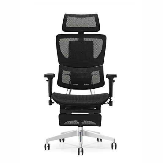 HKM-567507 Ergonomic Adjustable Mesh Office Chair with Footrest for Comfort and Support
