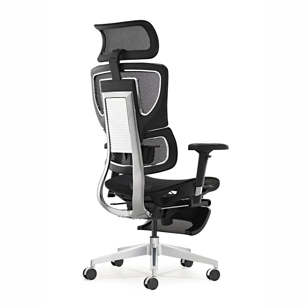 HKM-567507 Ergonomic Adjustable Mesh Office Chair with Footrest for Comfort and Support