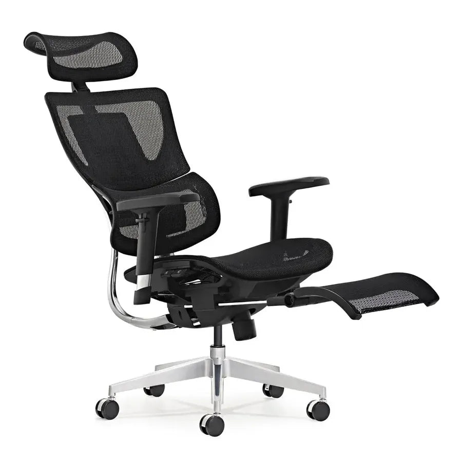 HKM-567507 Ergonomic Adjustable Mesh Office Chair with Footrest for Comfort and Support