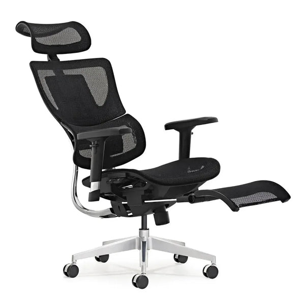 HKM-567507 Ergonomic Adjustable Mesh Office Chair with Footrest for Comfort and Support