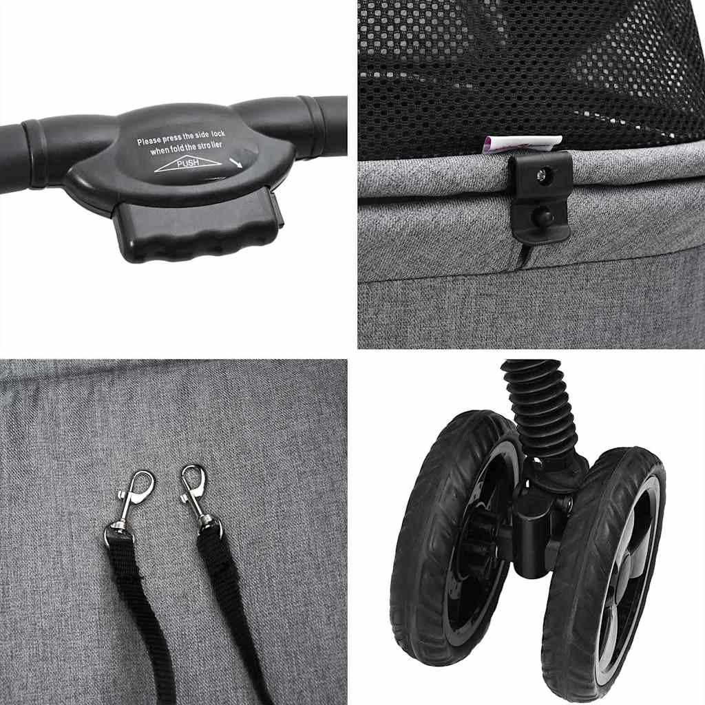 HKM-5675325 Foldable Pet Stroller with 600D Oxford Fabric for Indoor and Outdoor Use