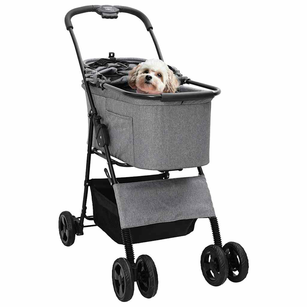 HKM-5675325 Foldable Pet Stroller with 600D Oxford Fabric for Indoor and Outdoor Use