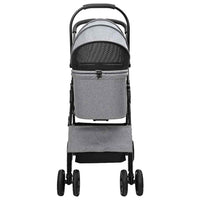 HKM-5675325 Foldable Pet Stroller with 600D Oxford Fabric for Indoor and Outdoor Use