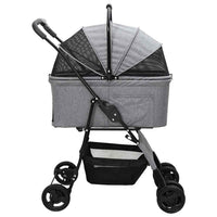 HKM-5675325 Foldable Pet Stroller with 600D Oxford Fabric for Indoor and Outdoor Use