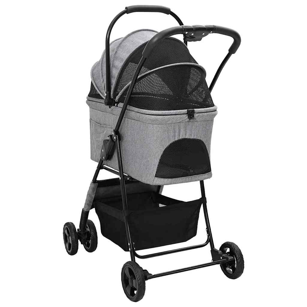 HKM-5675325 Foldable Pet Stroller with 600D Oxford Fabric for Indoor and Outdoor Use