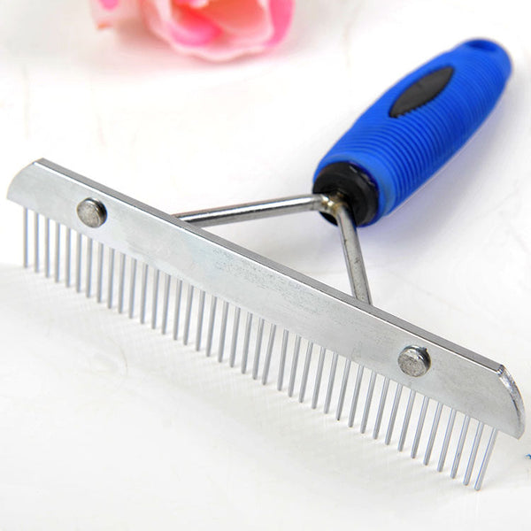 HKM-5675453 Pet Grooming Comb with Rubber Handle and Needle Design