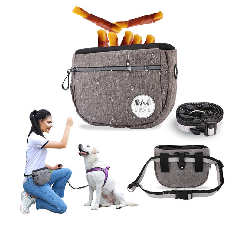HKM-5676093 Portable Pet Snack Bag for Dog Training and Walks, Durable Oxford Material, Easy Access Design