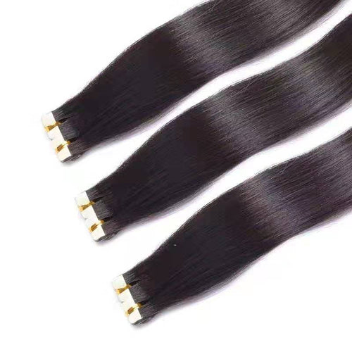 HKM-567635 Natural Black Straight Hair Wig - 30CM Real Human Hair, Iron-Friendly, Natural Scales