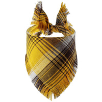 HKM-5677245 Plaid Triangle Scarf for Dogs - Stylish and Comfortable Accessory