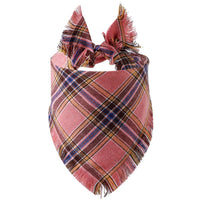 HKM-5677245 Plaid Triangle Scarf for Dogs - Stylish and Comfortable Accessory