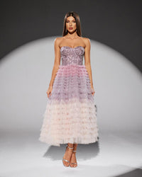 HKM-567763 Elegant Purple Evening Gown for Women - Model EZ25206