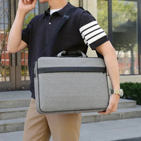 HKM-567763 Multifunction Waterproof Oxford Briefcase for Men - Laptop Messenger Bag with Sling Sleeve