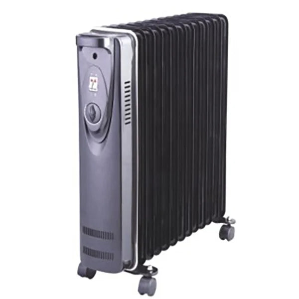 HKM-567827 2000W Electric Oil Filled Radiator Space Heater with Adjustable Thermostat and Safety Features