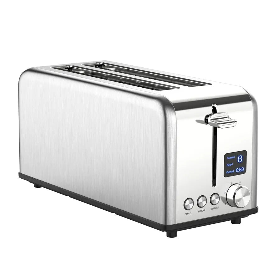 HKM-567955 Digital Toaster with LED Timer Display for Perfectly Toasted Long Slices