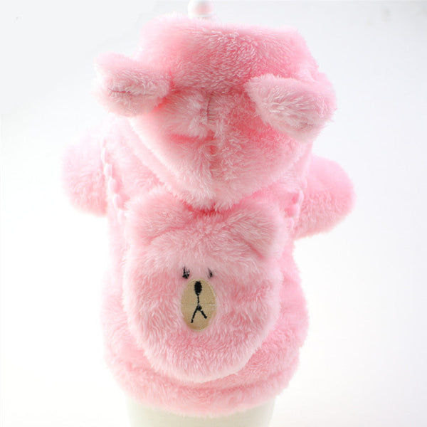 HKM-5680189 Embroidered Two-Legged Plush Dog Sweater in Multiple Colors and Sizes