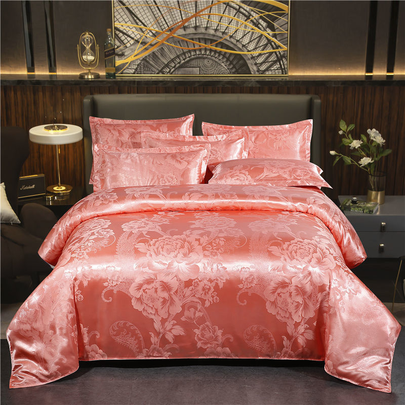HKM-568019 Elegant Jacquard Quilt Cover in Various Floral Designs – Single & Double Sizes Available