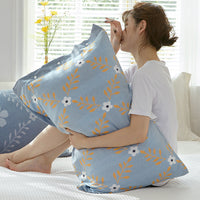 HKM-568019 Pure Cotton Gauze Pillowcase, Non-slip Design, Modern Simplicity, 50x75cm & 43x63cm