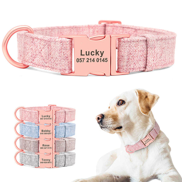 HKM-5681469 Adjustable Pet Dog Collar with Engraving and Traction Rope ¨C Anti-Lost Supplies, Sizes S, M, L