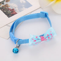 HKM-5681597 Bowknot Pet Collar with Bell in Multiple Colors - Polyester Material