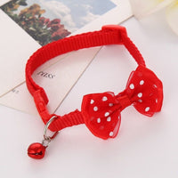 HKM-5681597 Bowknot Pet Collar with Bell in Multiple Colors - Polyester Material