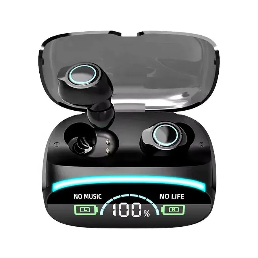 HKM-568211 Wireless Gaming Earbuds with Active Noise Cancellation and Digital Display Battery Power Bank