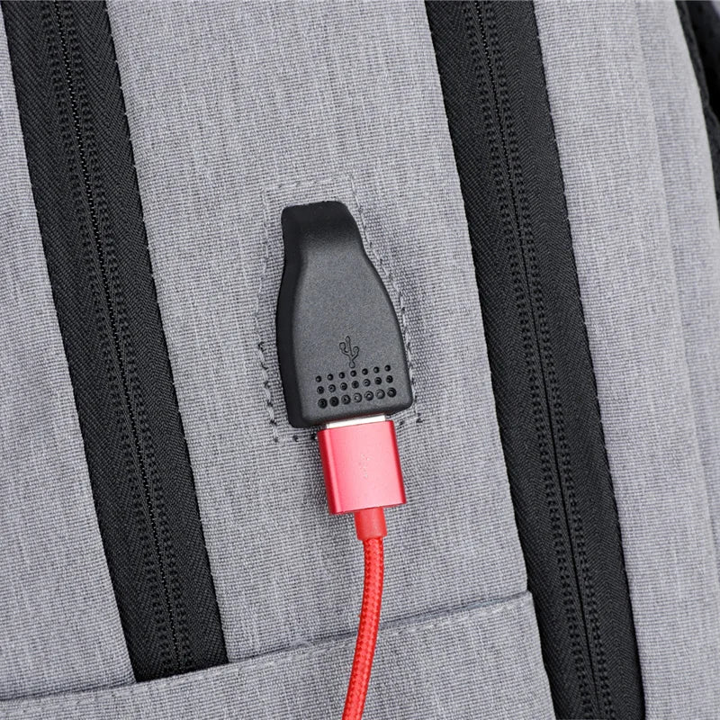 HKM-568275 Custom Logo Large Capacity Travel Laptop Backpack with USB Charging for Outdoor Use